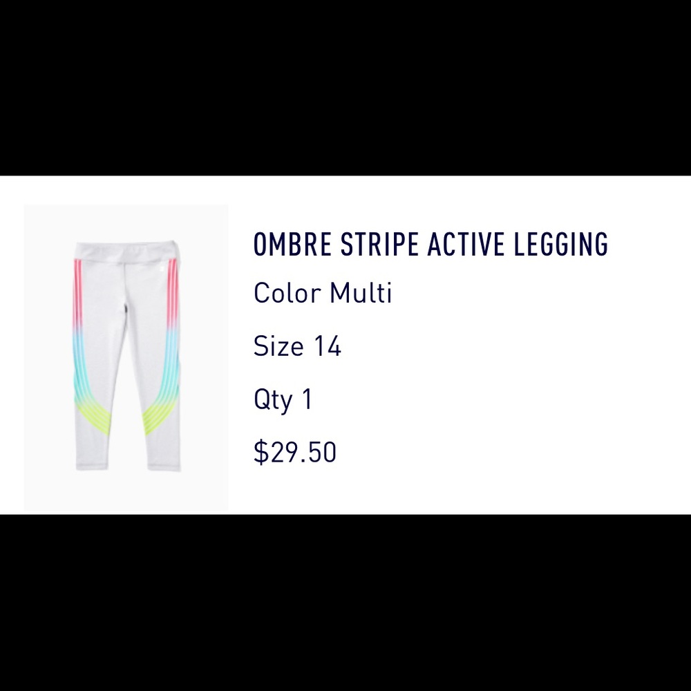 Rockets of Awesome ombré stripe active leggings